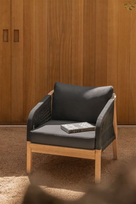 Fauteuil de jardin en bois d'acacia Dubai - Gris Graphite