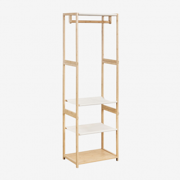 Armoire Ouverte Deneb Avec Étagères En Bambou Naturel - Sklum