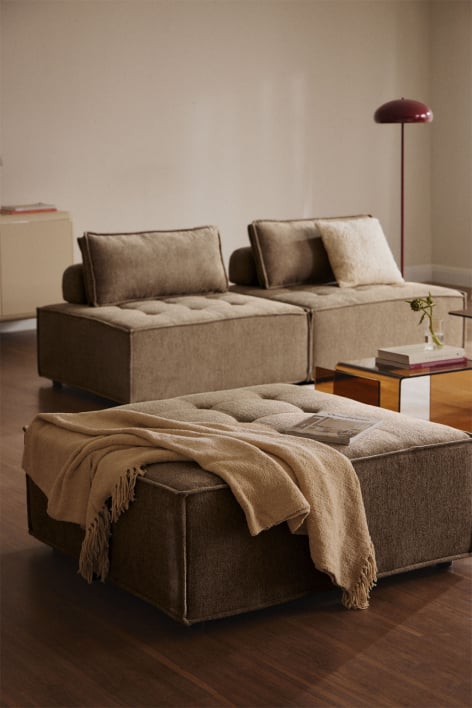 Pouf en tissu Vermont