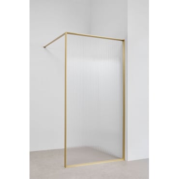 Paroi de douche fixe en verre trempé de 5 mm et aluminium Trafalgar