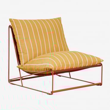Fauteuil De Jardin Amaro Jaune Miel - Rouge Argile - Sklum