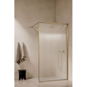 Paroi de douche fixe en verre trempé de 5 mm et aluminium Trafalgar