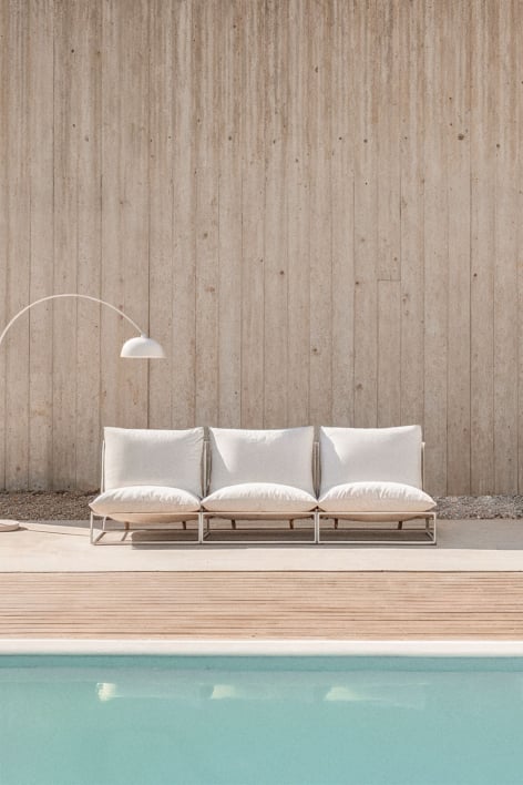 Canapé modulaire de jardin 3 pièces Amaro