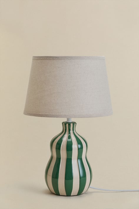 Lampe De Table En Céramique Blanche, émaillée Et Torsadée