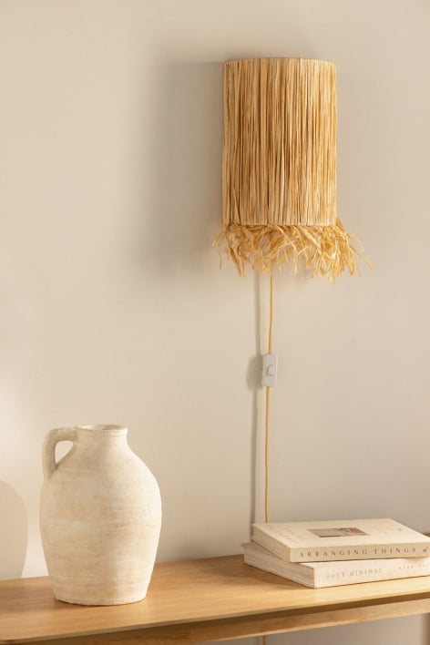 Lampe murale en raphia Bellver