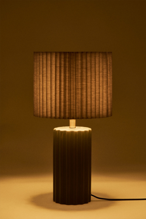 Lampe de table en céramique et tissu Marvila
