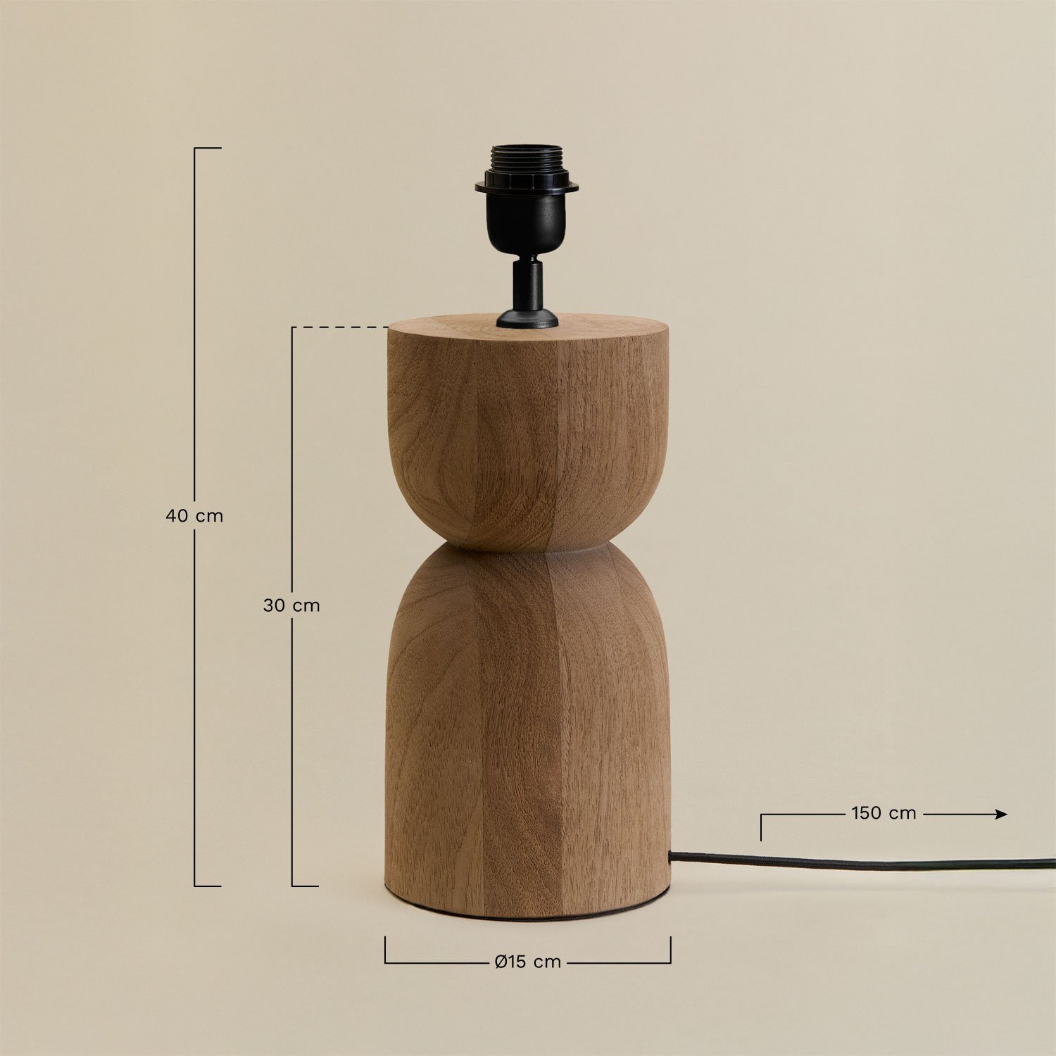 Socle pour lampe de table Diniz, mesures