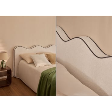 Tête de lit en bouclé de 220 cm Elenor