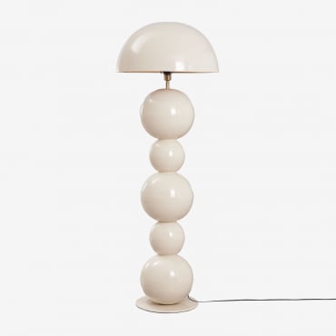 Lampadaire En Fer Boulia Tapioca Beige & ↑155 Cm - Sklum