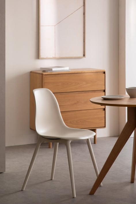 Chaise de salle à manger en polypropylène Scand - Tapioca Beige