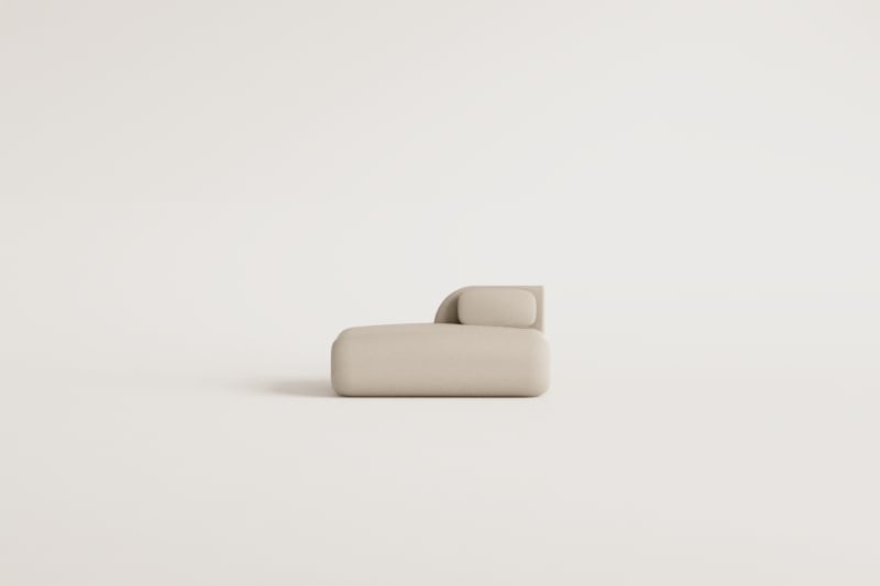 Module méridienne gauche pour canapé modulaire en chenille Coquette