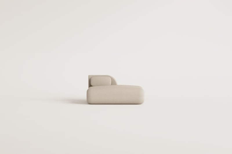 Module méridienne droite pour canapé modulaire en chenille Coquette