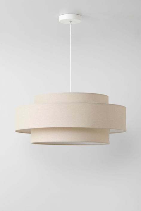 Plafonnier LED Hofstein - Lampe Suspension Moderne Métal Argent/blanc Mat - Salon, Chambre