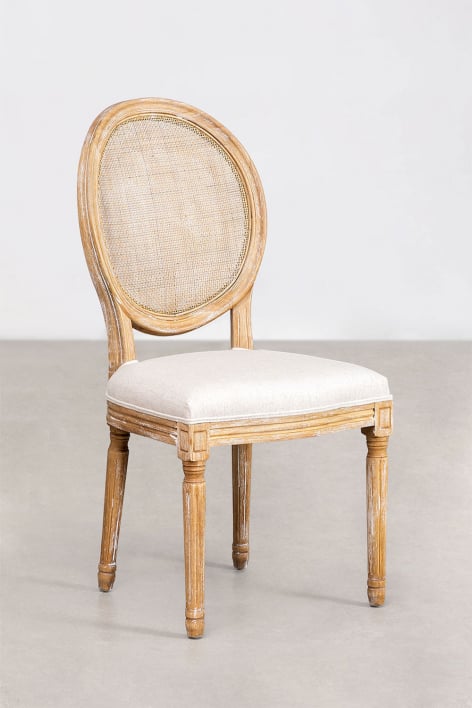 Lot de 4 chaises de salle à manger rembourrées en maille Sunna