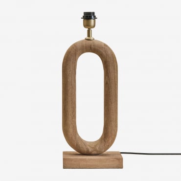 Pied De Lampe De Table ↑45 Cm En Bois De Manguier De Tibériade Bois De Mangue - Sklum