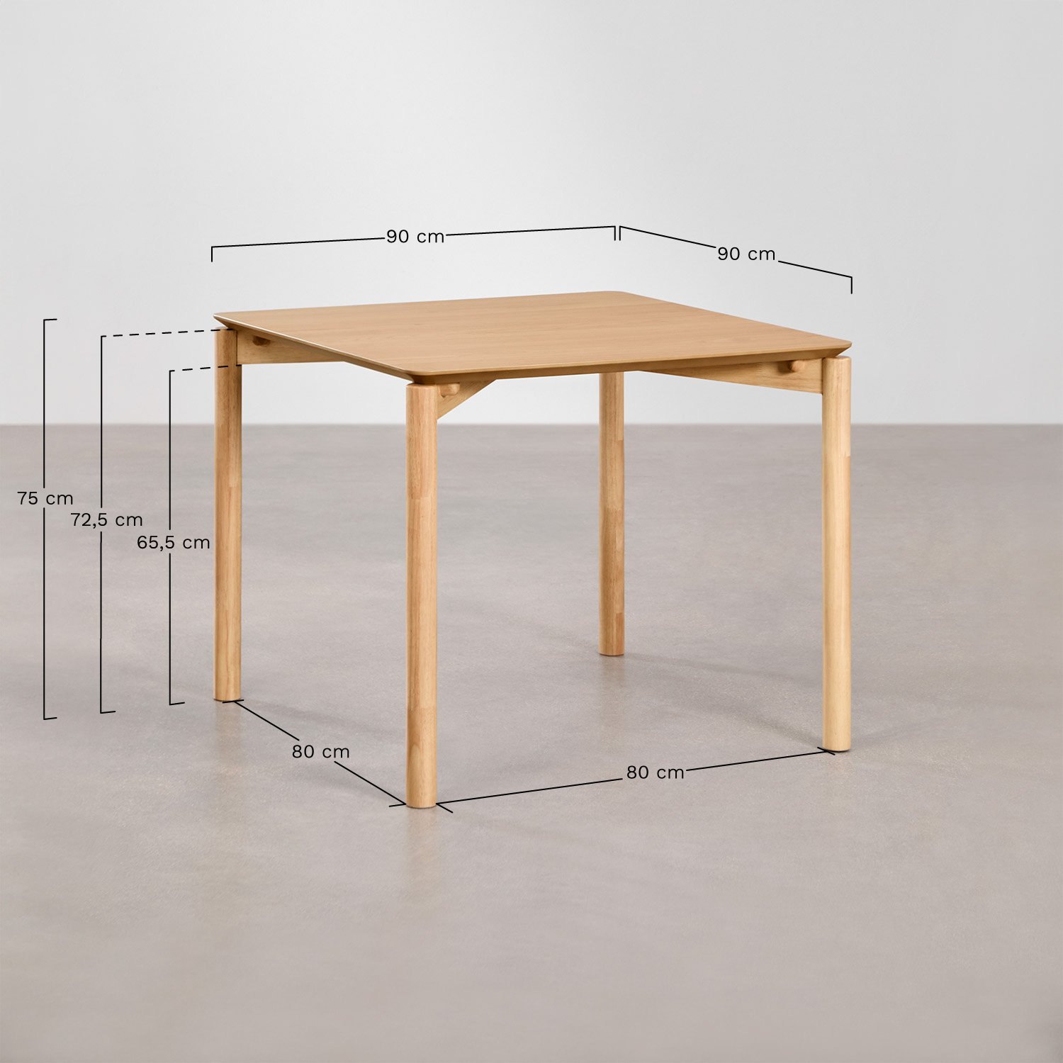 Table à manger Munden en MDF, mesures