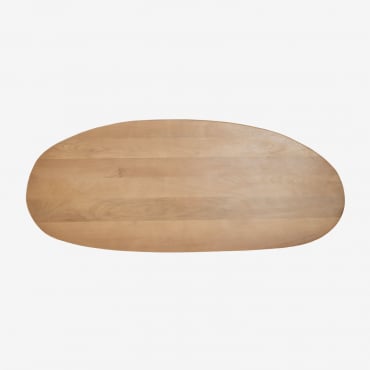 Tête De Lit ↔︎180 Cm En Bois De Manguier Agathe Bois Naturel & 150 Cm - Sklum