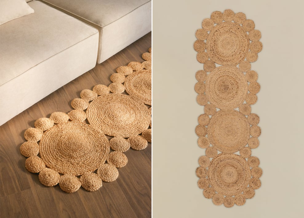 Tapis 60x180 cm en jute naturel Otilie