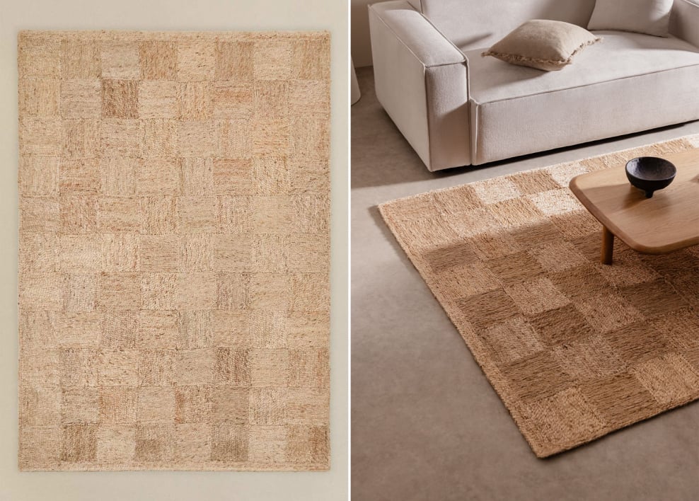 Tapis rectangulaire en jute Olivarion