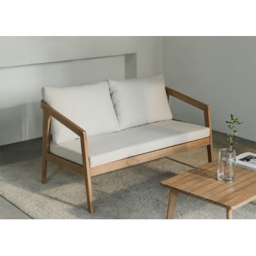 Canapé 2 places en bois d'acacia Kaela