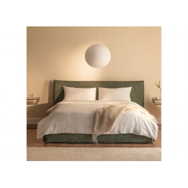 Lit avec sommier coffre tapissé Lorea