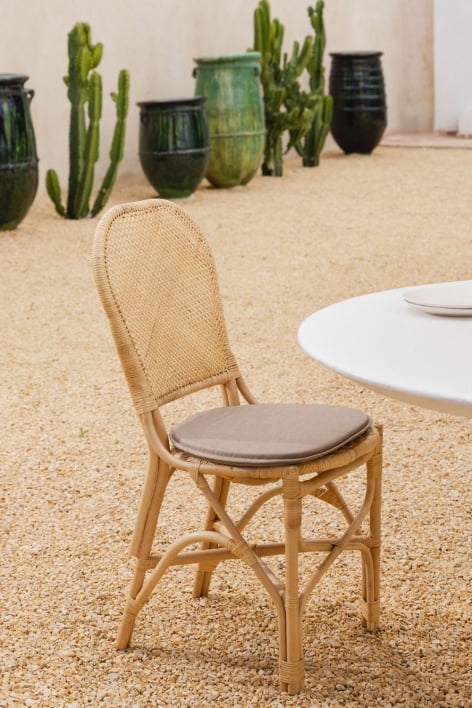 Chaise de jardin en rotin Zariel - NATUREL