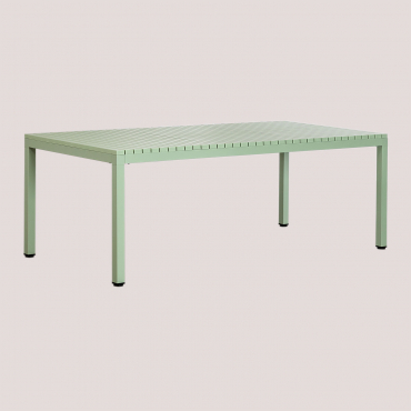 Table De Salle À Manger Rectangulaire En Aluminium (210x100 Cm) Marti Vert Kaki - Sklum