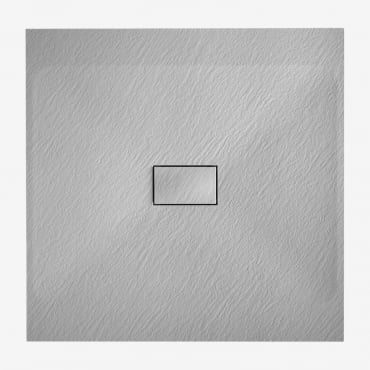 Receveur De Douche Carré Soho, Antidérapant Et Extra-plat En Résine Smc Gris Clair & 100 X 100 Cm - Sklum