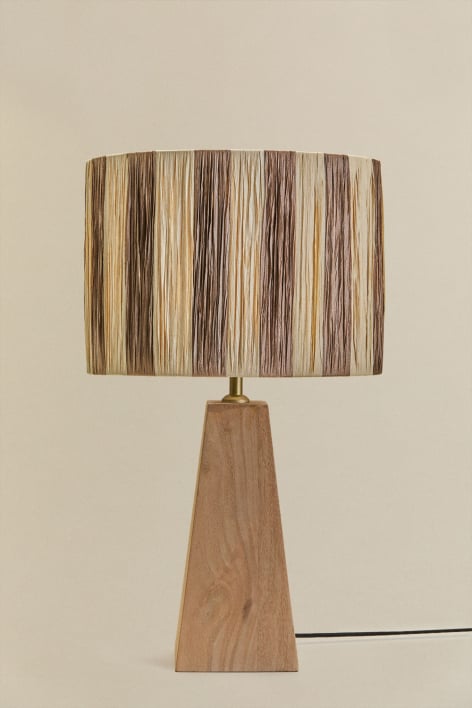 Lampe de table en bois de manguier Taraua