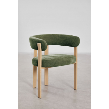 Pack de 2 chaises de salle à manger avec accoudoirs, rembourrées et en fer Jolie