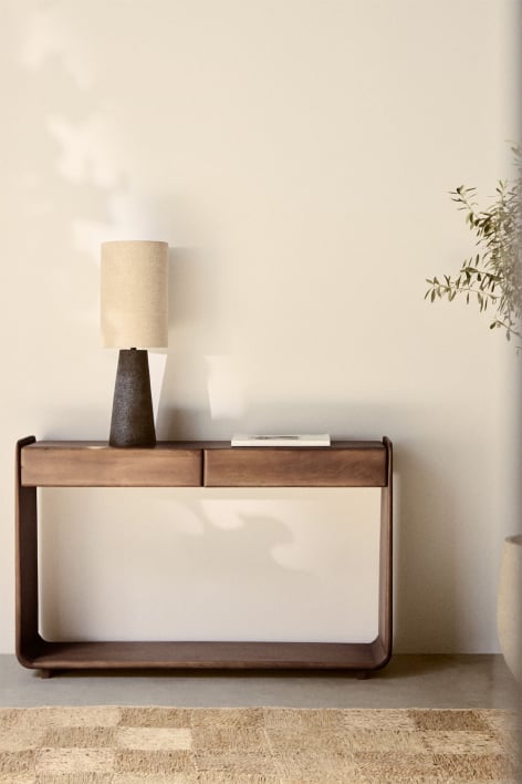 Console d'entrée rectangulaire 120x30 cm en bois Tinsley