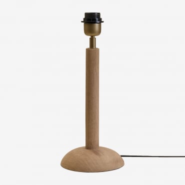 Pied De Lampe De Table Harry En Bois De Manguier 30 Cm Bois De Mangue - Sklum