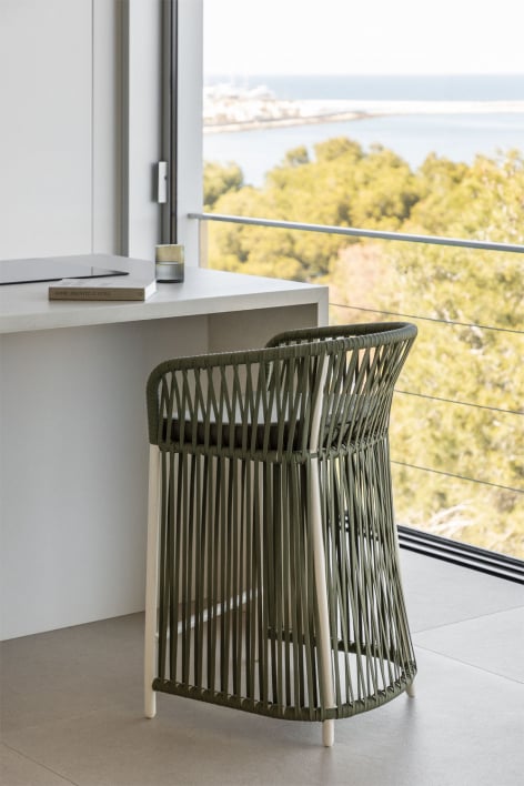 Tabouret haut Sophie - Vert Militaire Clair