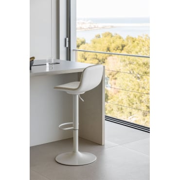 Taburete alto regulable en bouclé Odeon