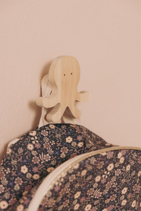 Porte-manteau mural en bois de pin Pol Kids