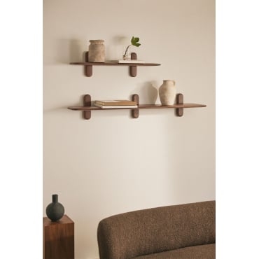 Set de 2 étagères murales en bois Veleta