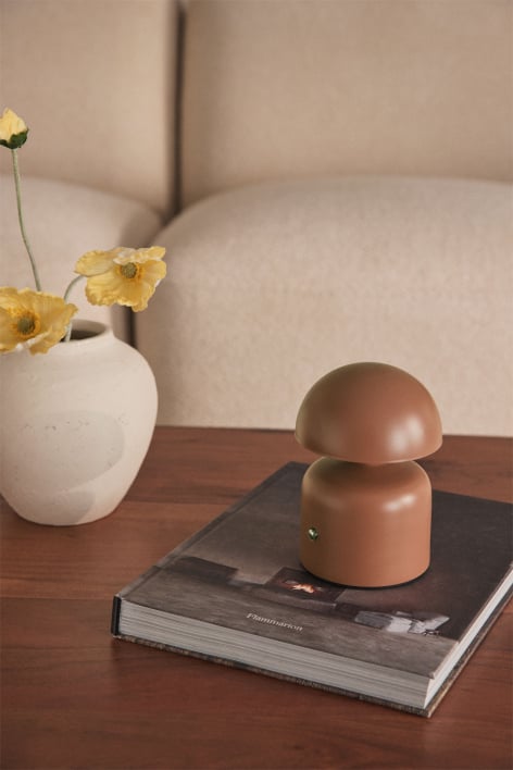 Lampe de table LED sans fil en fer Nantali - Rouge Tuile