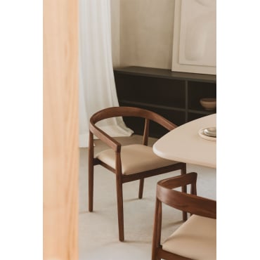 Chaise de salle à manger en cuir Visby