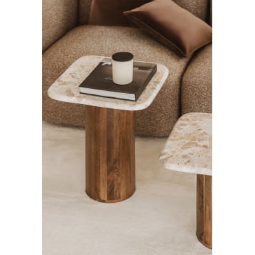 Table d'appoint carrée 40x40 cm Merieines