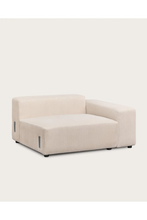 Module d'angle droit 135x113 cm avec accoudoir bas pour canapé modulaire Bruna