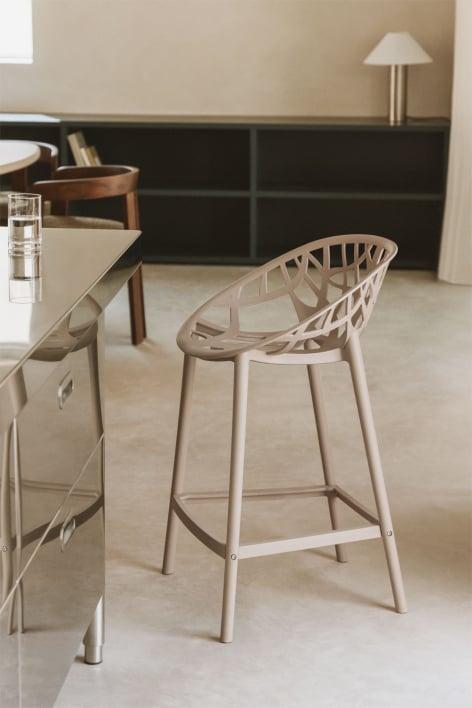 Tabouret haut en polypropylène Ores - Moka Brown