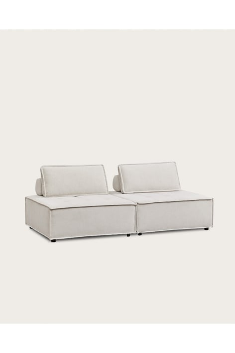 Canapé modulable 2 pièces en tissu Vermont