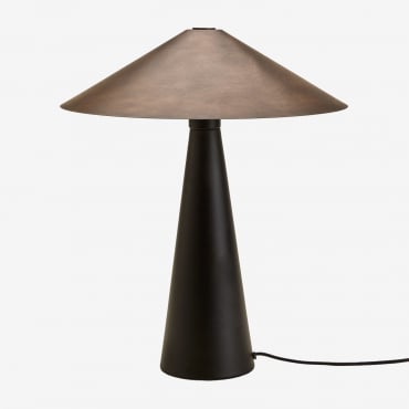Lampe De Table En Fer Elidi Noir - Sklum
