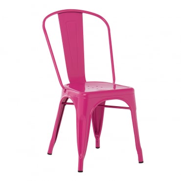 Lot De 2 Chaises De Salle À Manger Empilables Lix Rose Fuchsia - Sklum