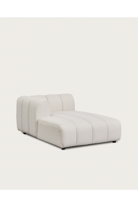 Module méridienne gauche pour canapé modulable en tissu bouclé Eliot