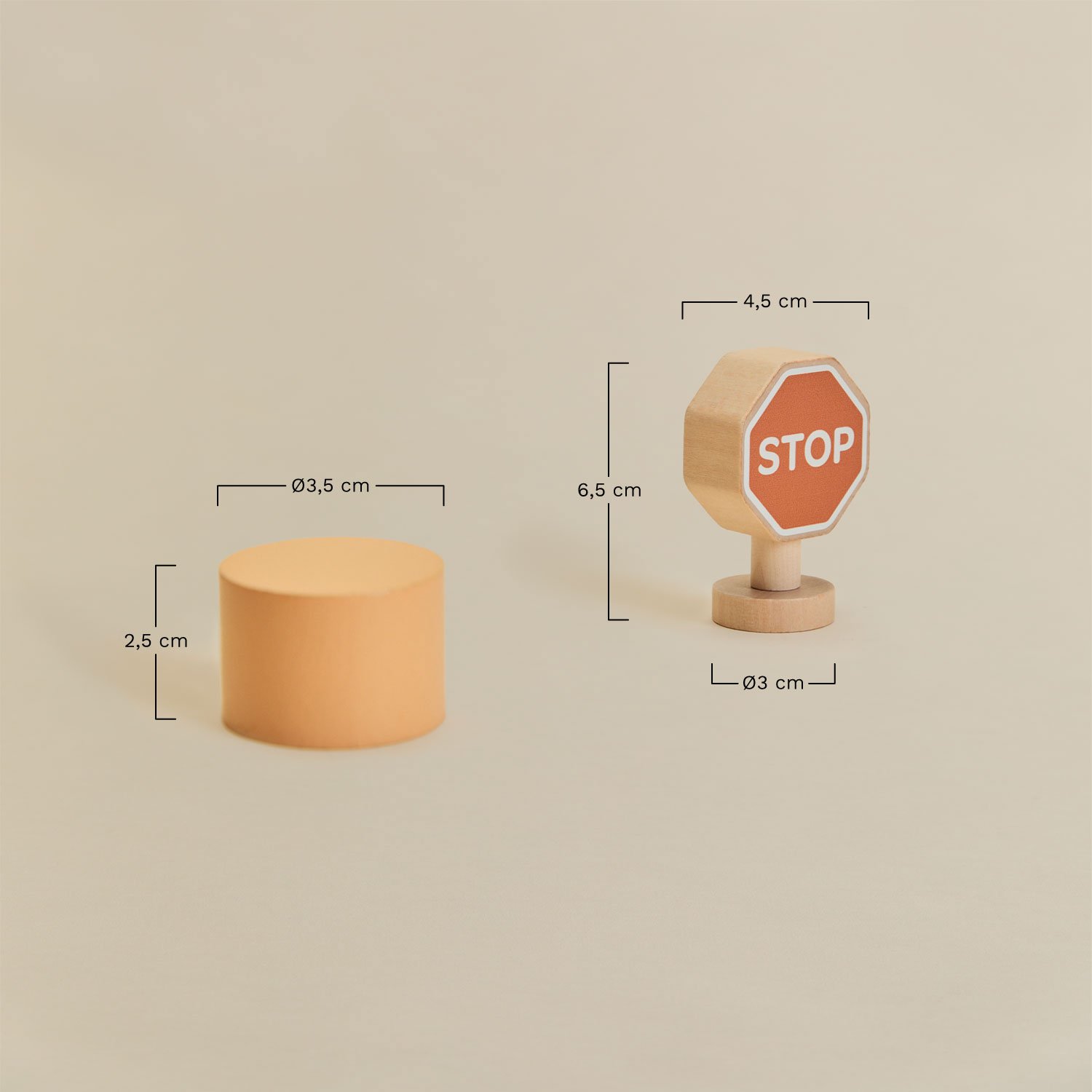 Trotteur multi-activités en bois Giennah Kids, mesures