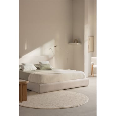 Lit avec coffre en tissu Norena