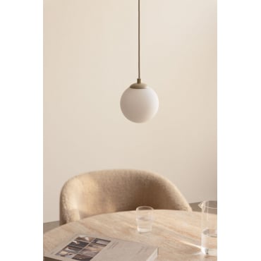 Plafonnier Ø12 cm en fer avec boule en verre Uvol