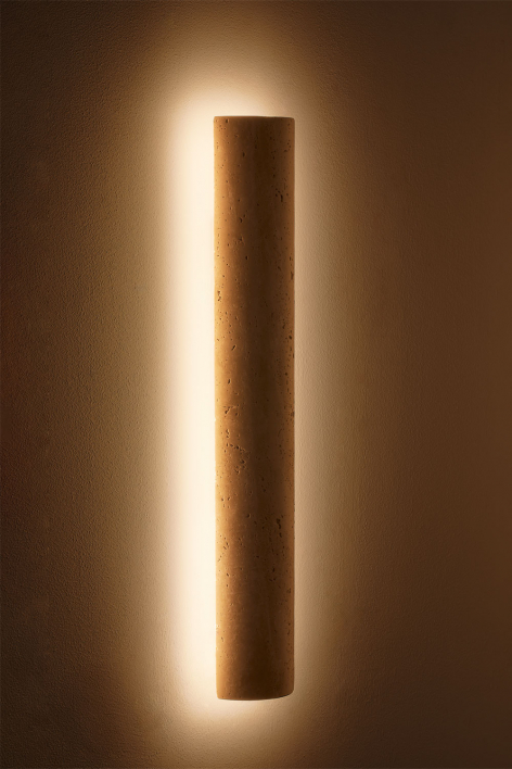 Applique murale LED ↑60 cm en travertin Davise