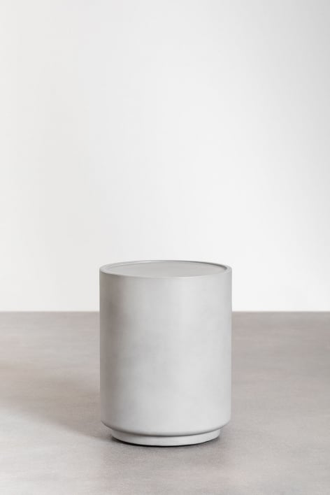 Table de chevet ronde Ø35 cm en ciment Darwys